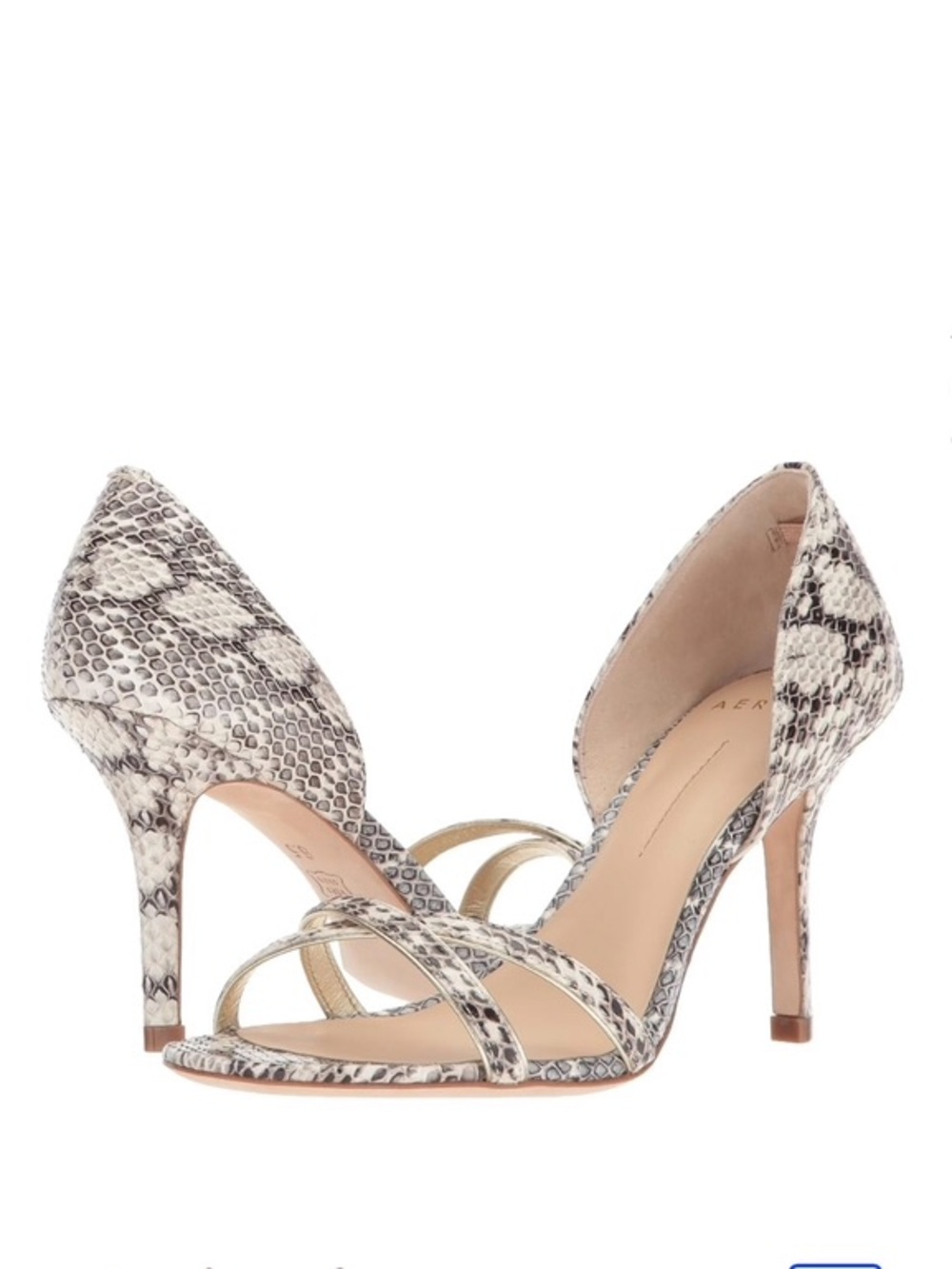 Aerin Cocobay Snake Print Strappy Heels